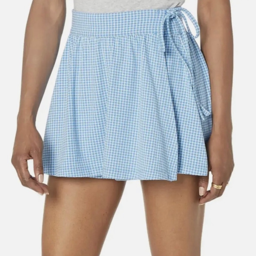 Madewell Blue Gingham Skort (matching top sold separately)